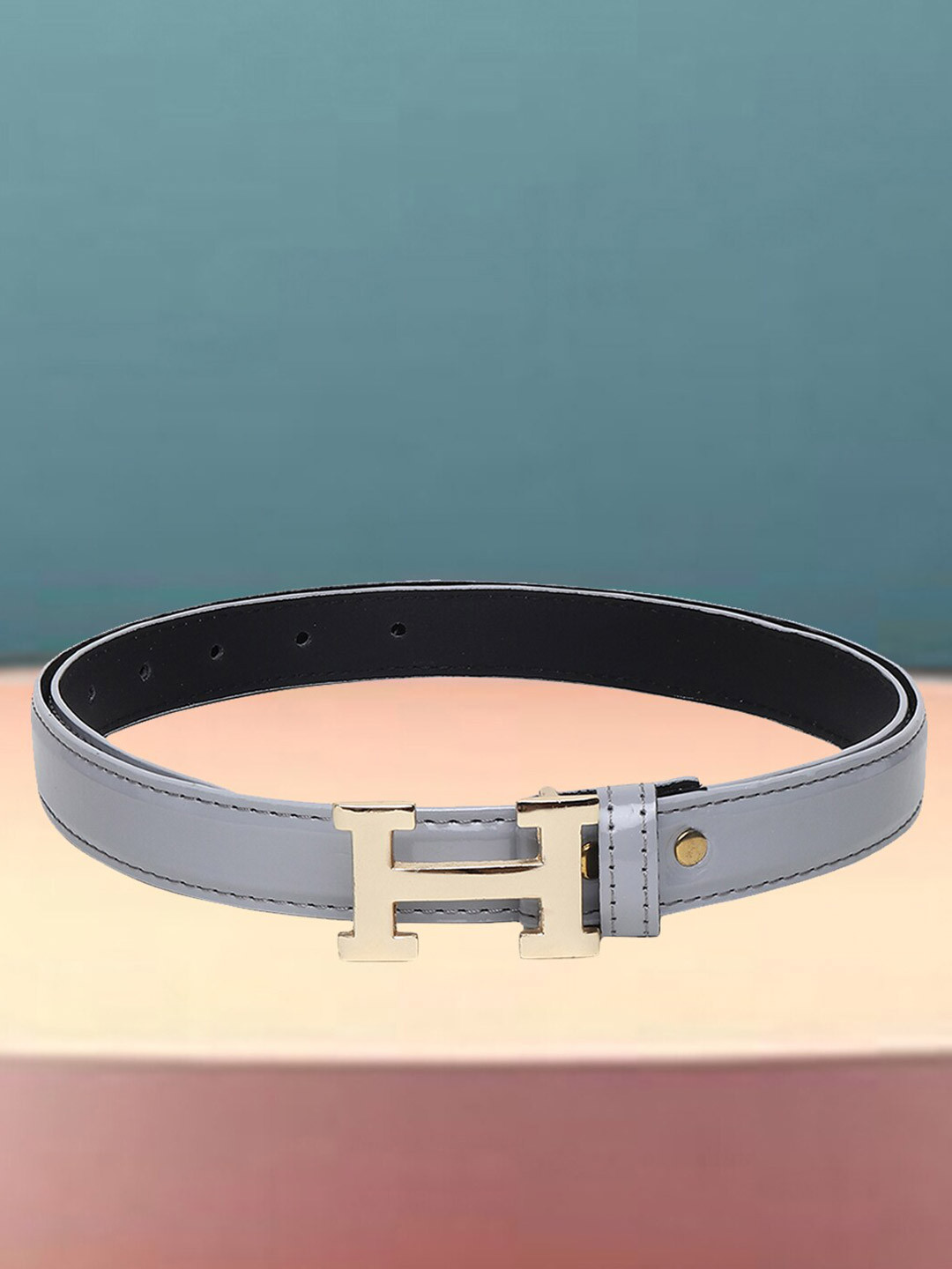 

The Roadster Lifestyle Co. Women Push Pin Slim Belt, Grey