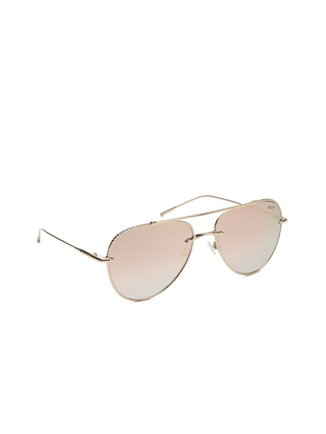 

SCOTT Unisex Aviator Sunglasses 022 C3 S, Rose gold