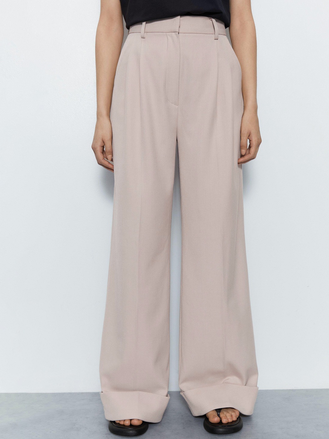

WAREHOUSE Women Wide Leg Trousers, Taupe
