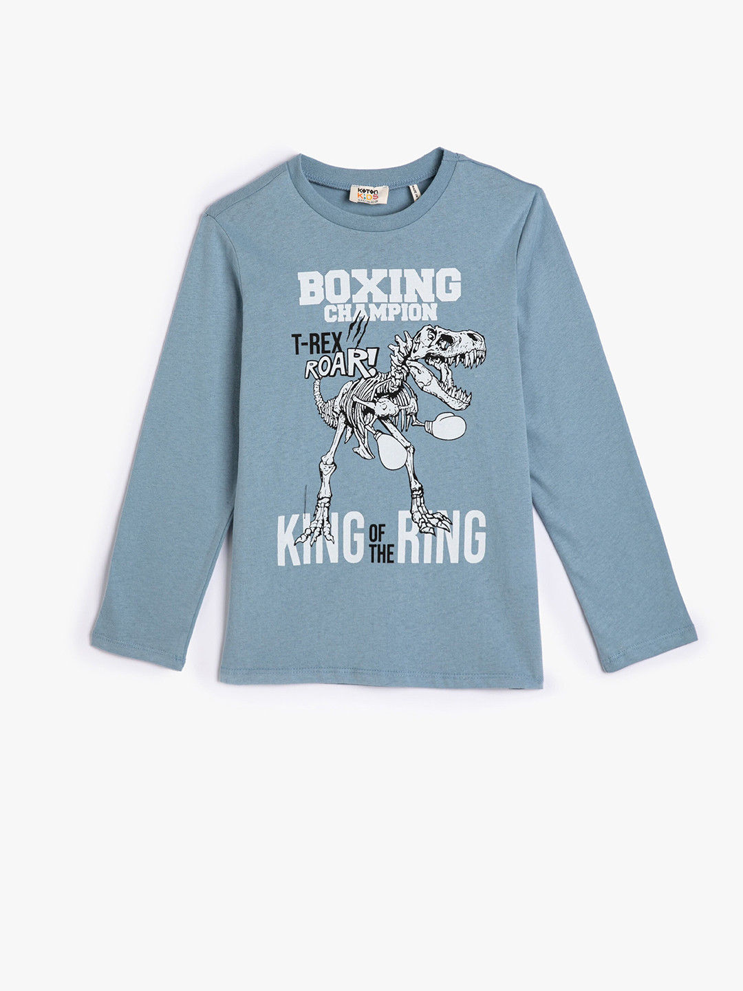 

Koton Boys Typography Printed Cotton T-shirt, Blue
