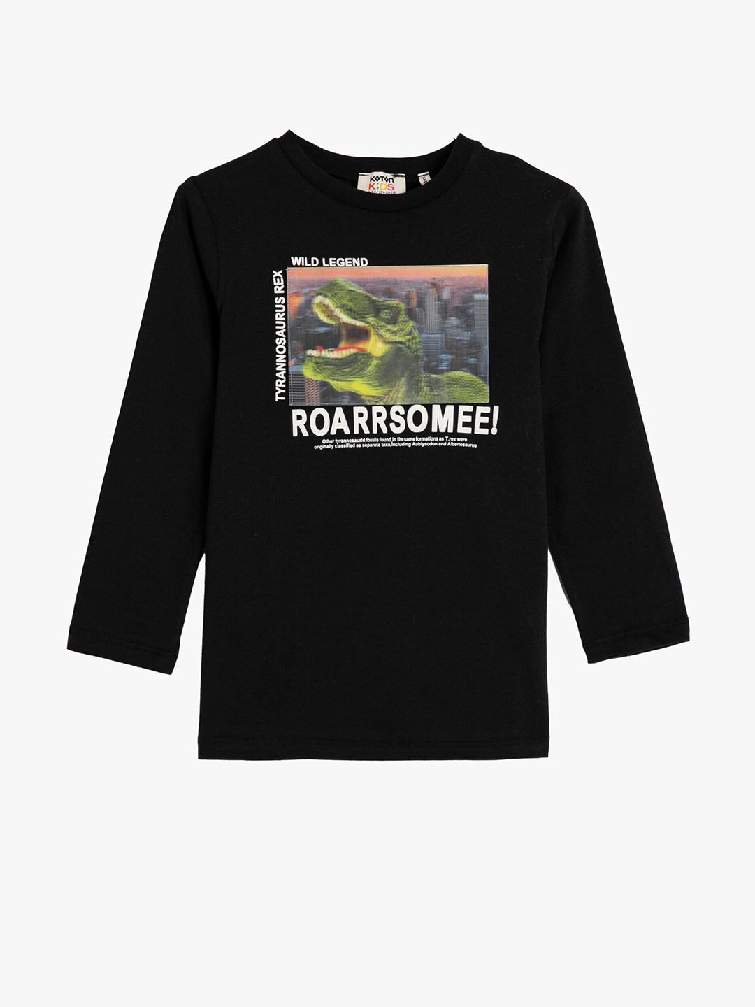 

Koton Boys Graphic Printed Pure Cotton T-Shirt, Black