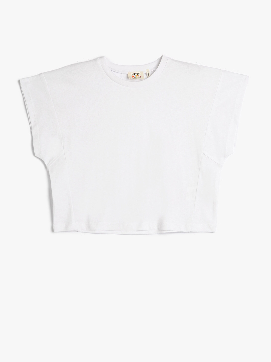 

Koton Girls Extended Sleeves Pure Cotton T-Shirt, White