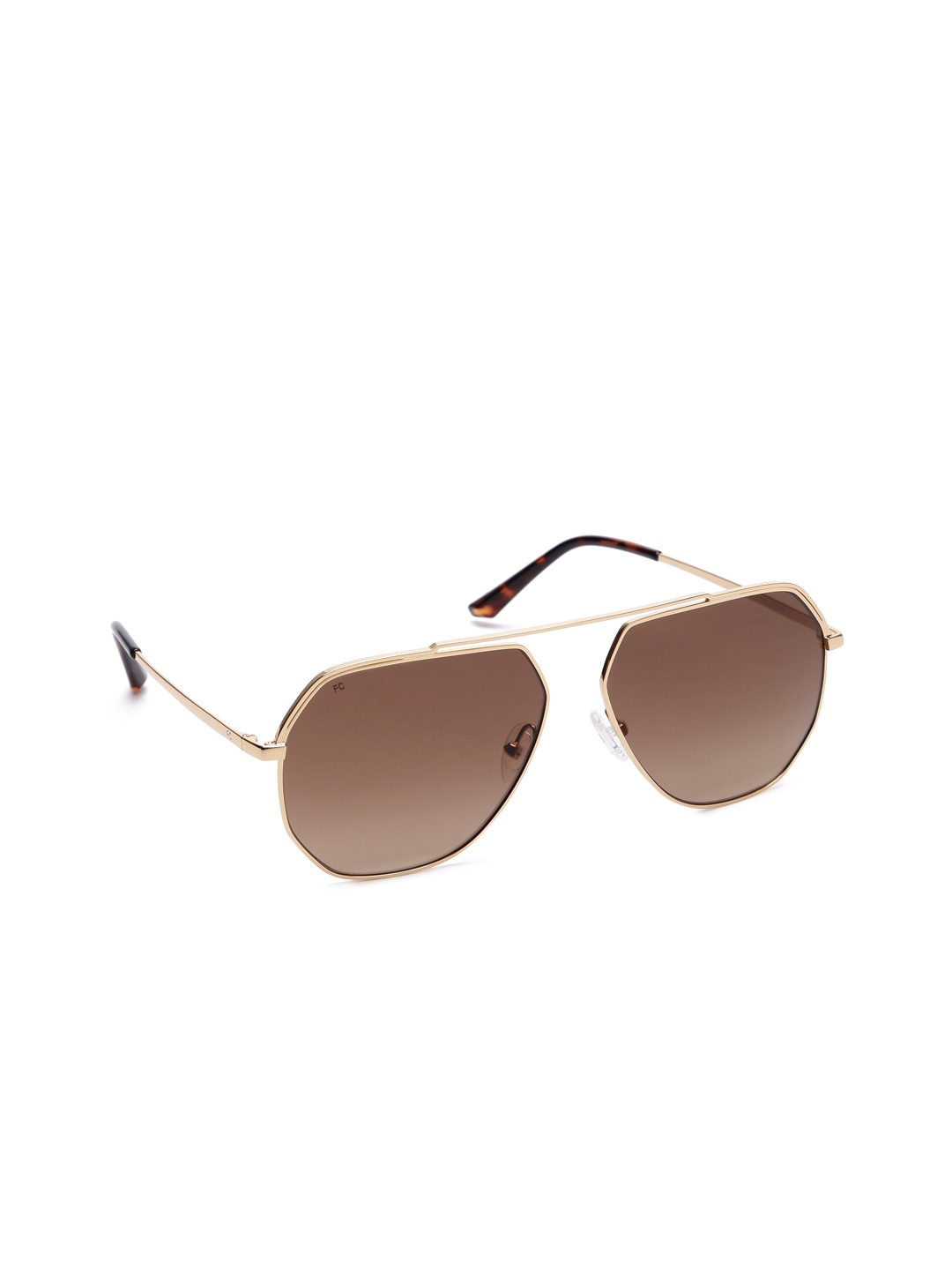 

French Connection Men Oval Sunglasses, Brown