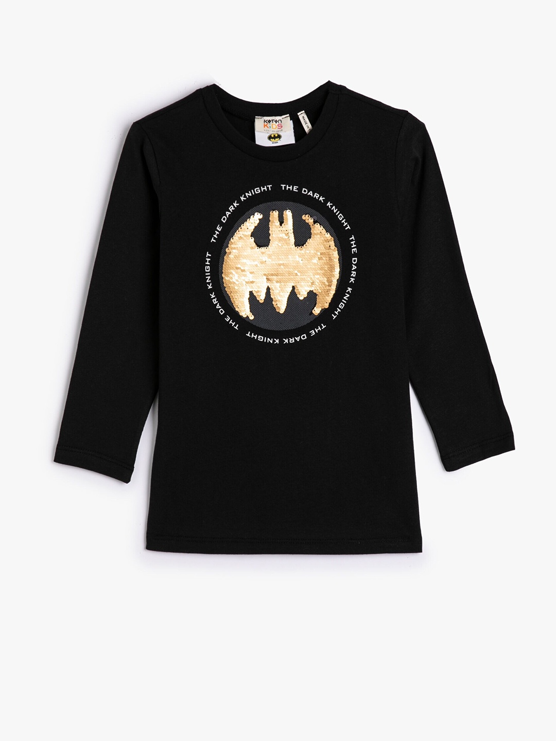 

Koton Boys Batman Embellished Pure Cotton T-shirt, Black