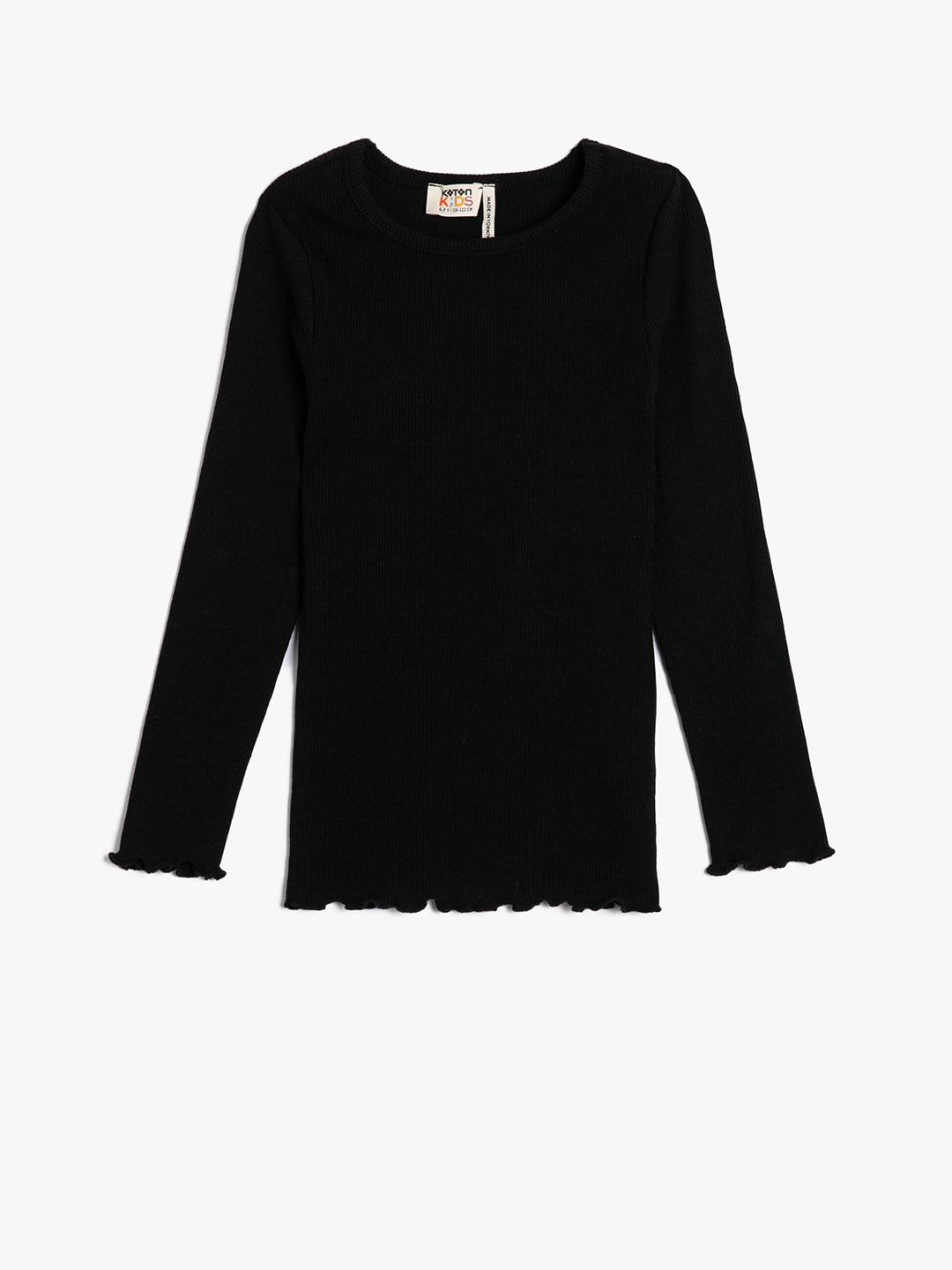 

Koton Girls Round Neck Casual T-Shirt, Black