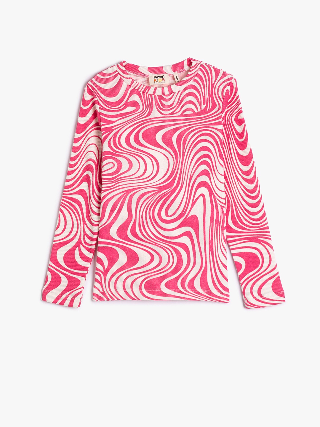 

Koton Girls Abstract Printed T-shirt, Pink