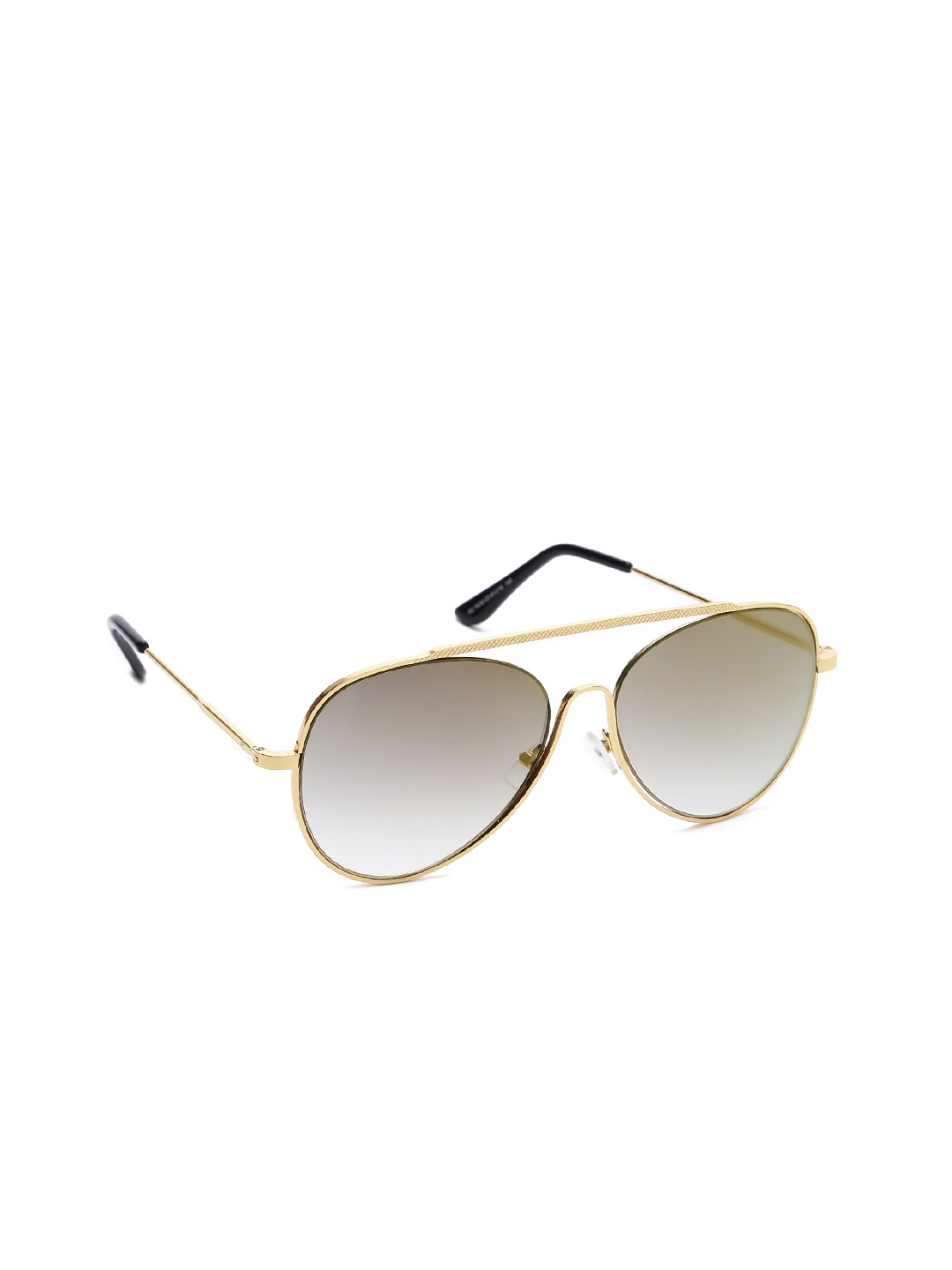 

French Connection Men Mirrored Aviator Sunglasses FC 7416 C2 S, Gold