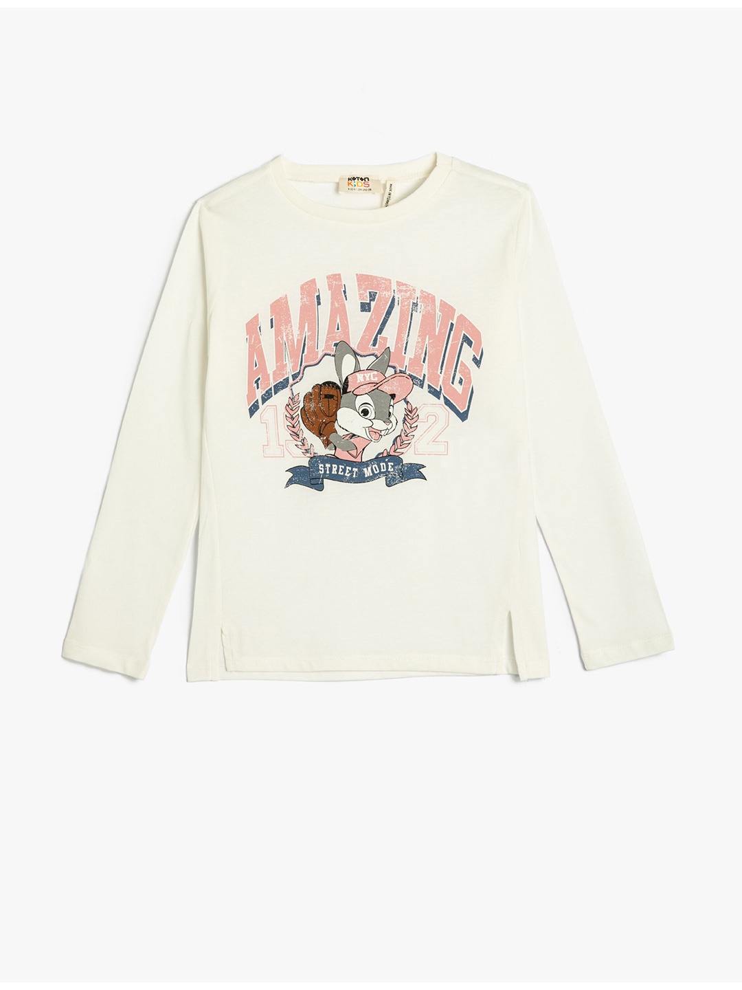 

Koton Girls Graphic Printed Pure Cotton T-shirt, Beige