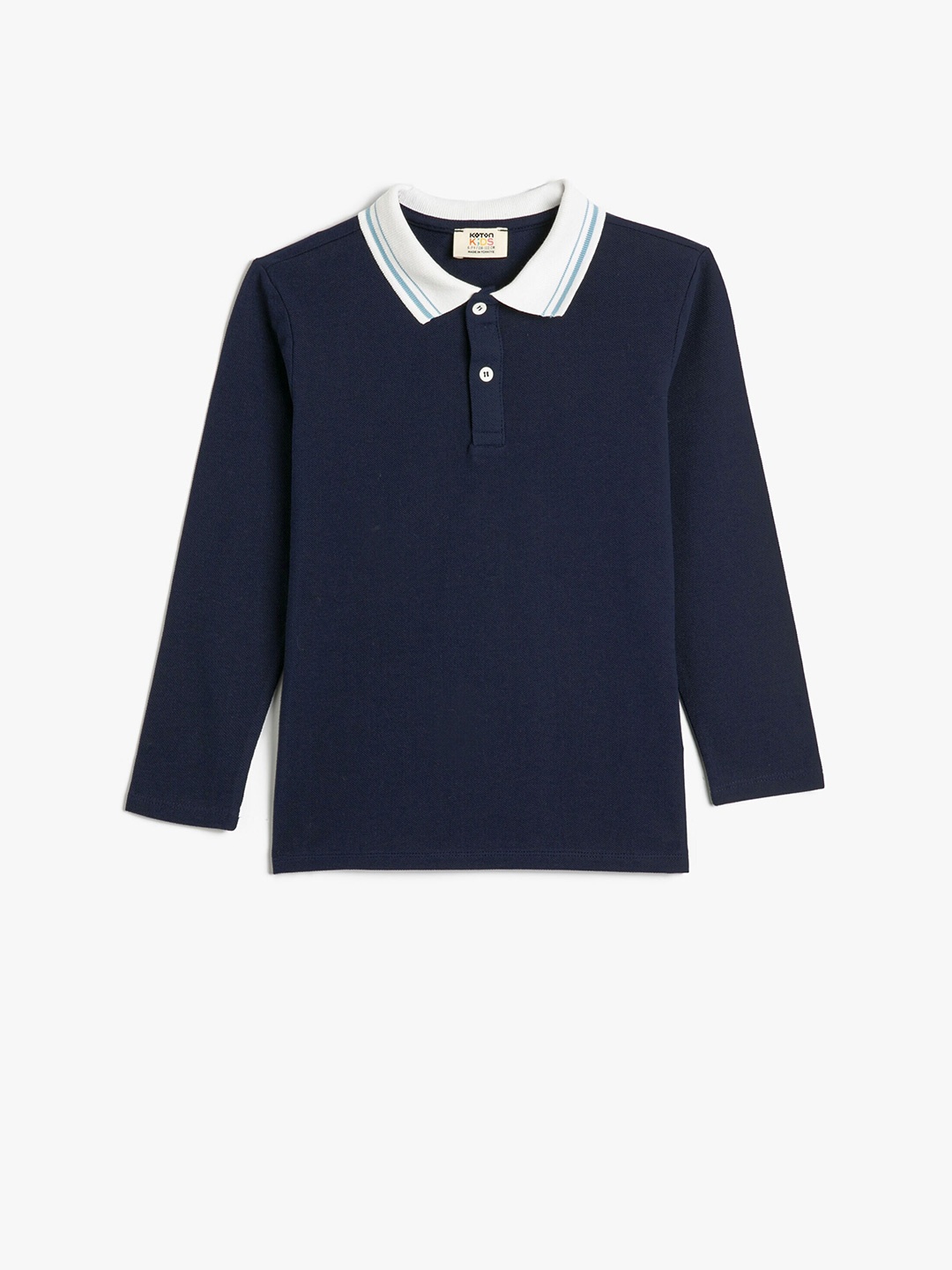 

Koton Boys Polo Collar Pure Cotton T-shirt, Navy blue