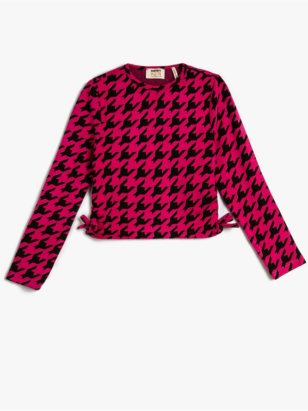 

Koton Girls Geometric Printed Long Sleeves T-shirt, Fuchsia