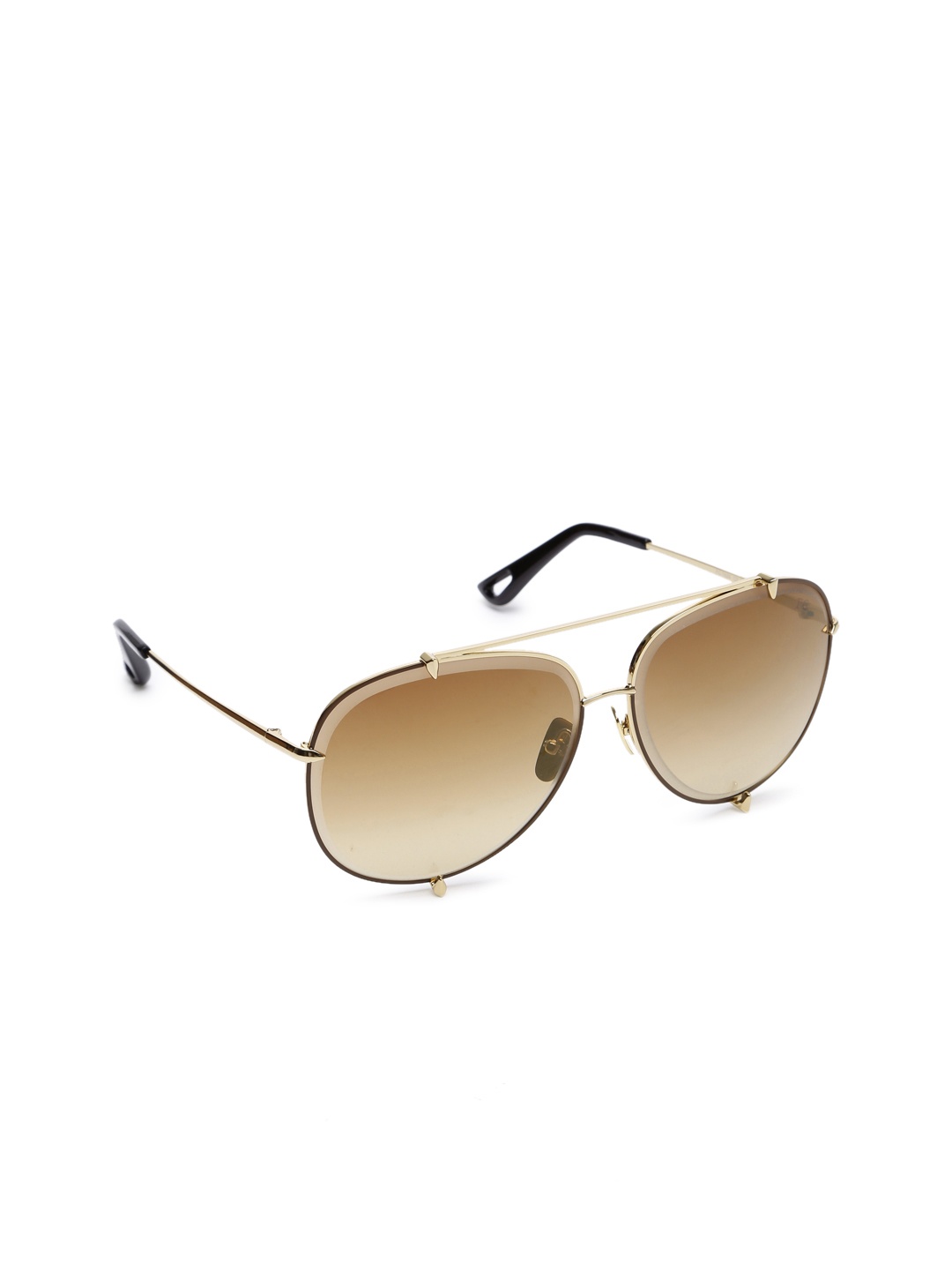 

French Connection Men Mirrored Aviator Sunglasses FC 7429 C2 S, Gold