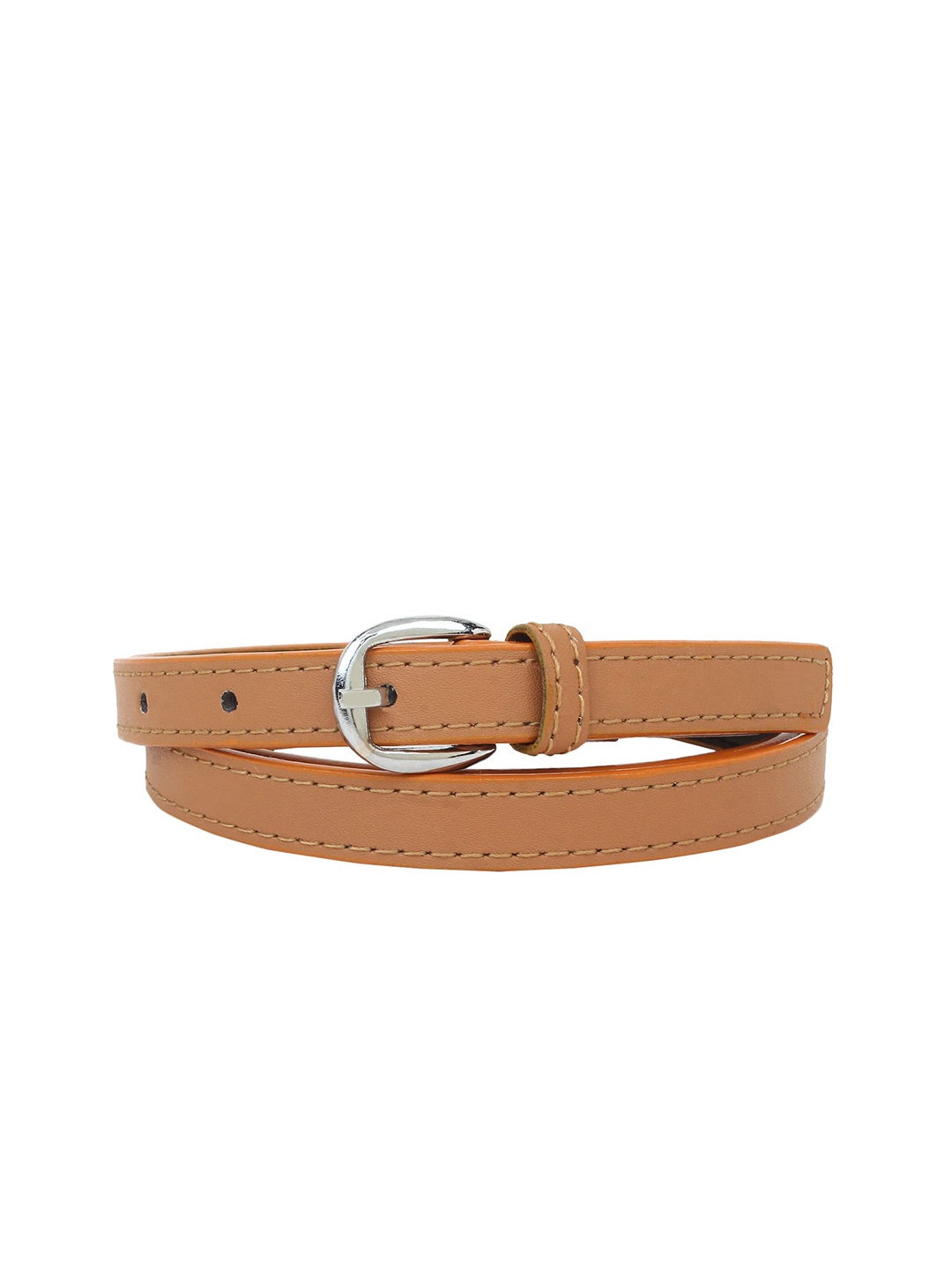 

Zacharias Women Tang Closure Slim Belt, Tan