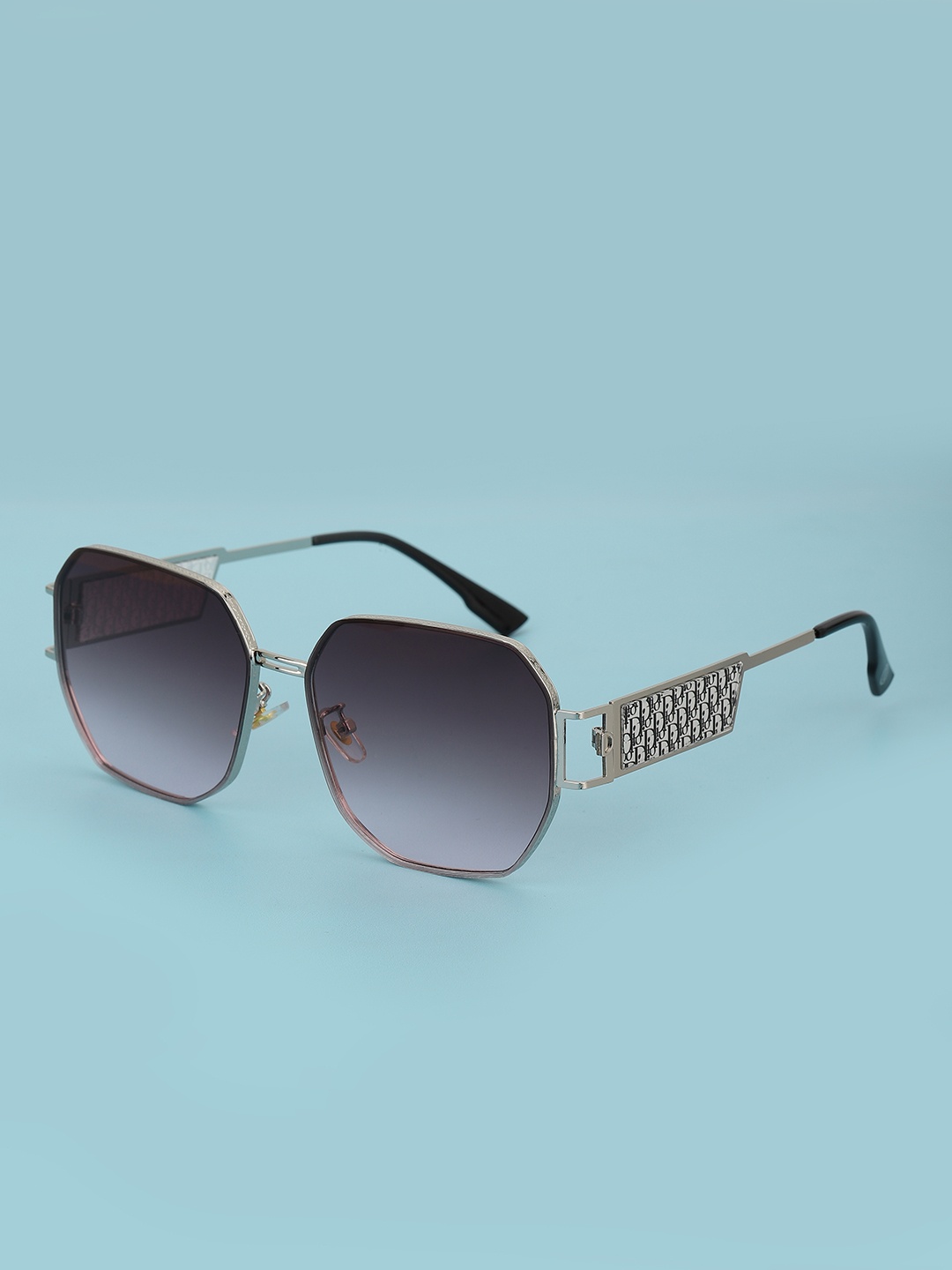 

Carlton London Women Purple Lens & Silver-Toned Rectangle Sunglasses with UV Protected Lens