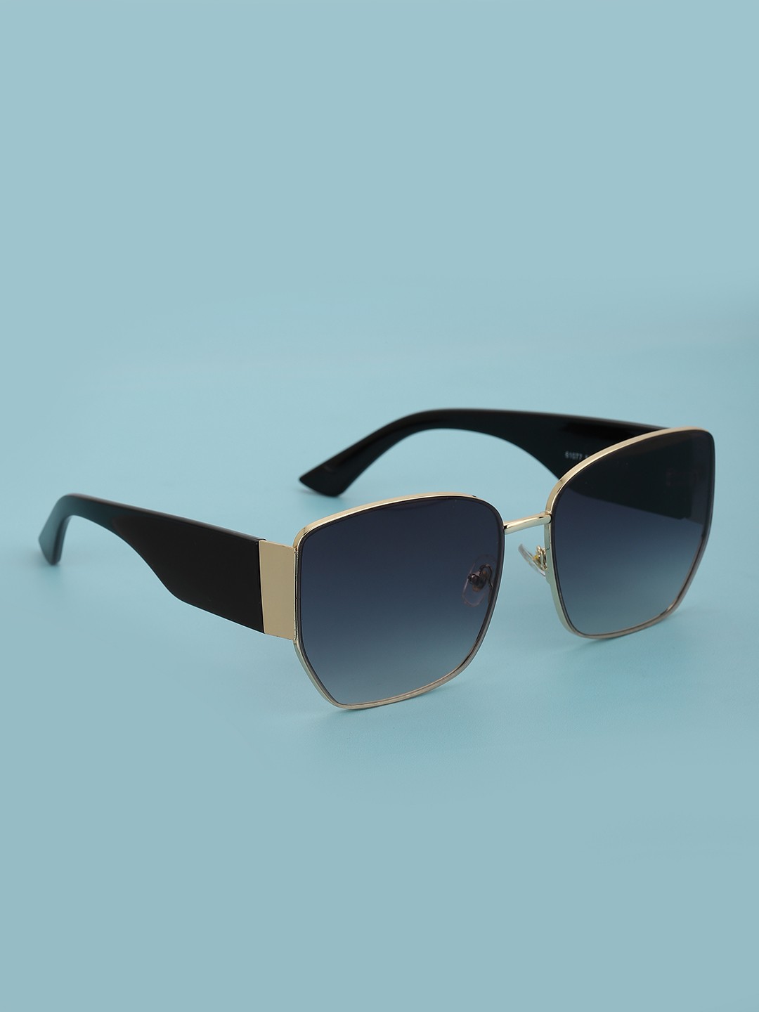 

Carlton London Women Grey Lens & Gold-Toned Oversized Sunglasses with UV Protected Lens, Black