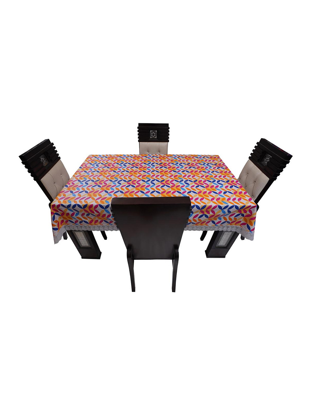 

DREAM CARE White & Yellow Printed 4 Seater Waterproof Rectangle Table Cover
