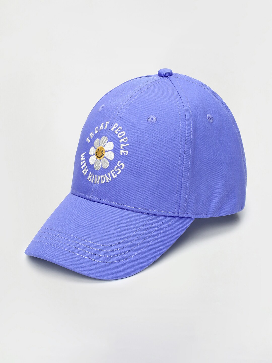 

max Women Embroidered Cotton Baseball Cap, Blue