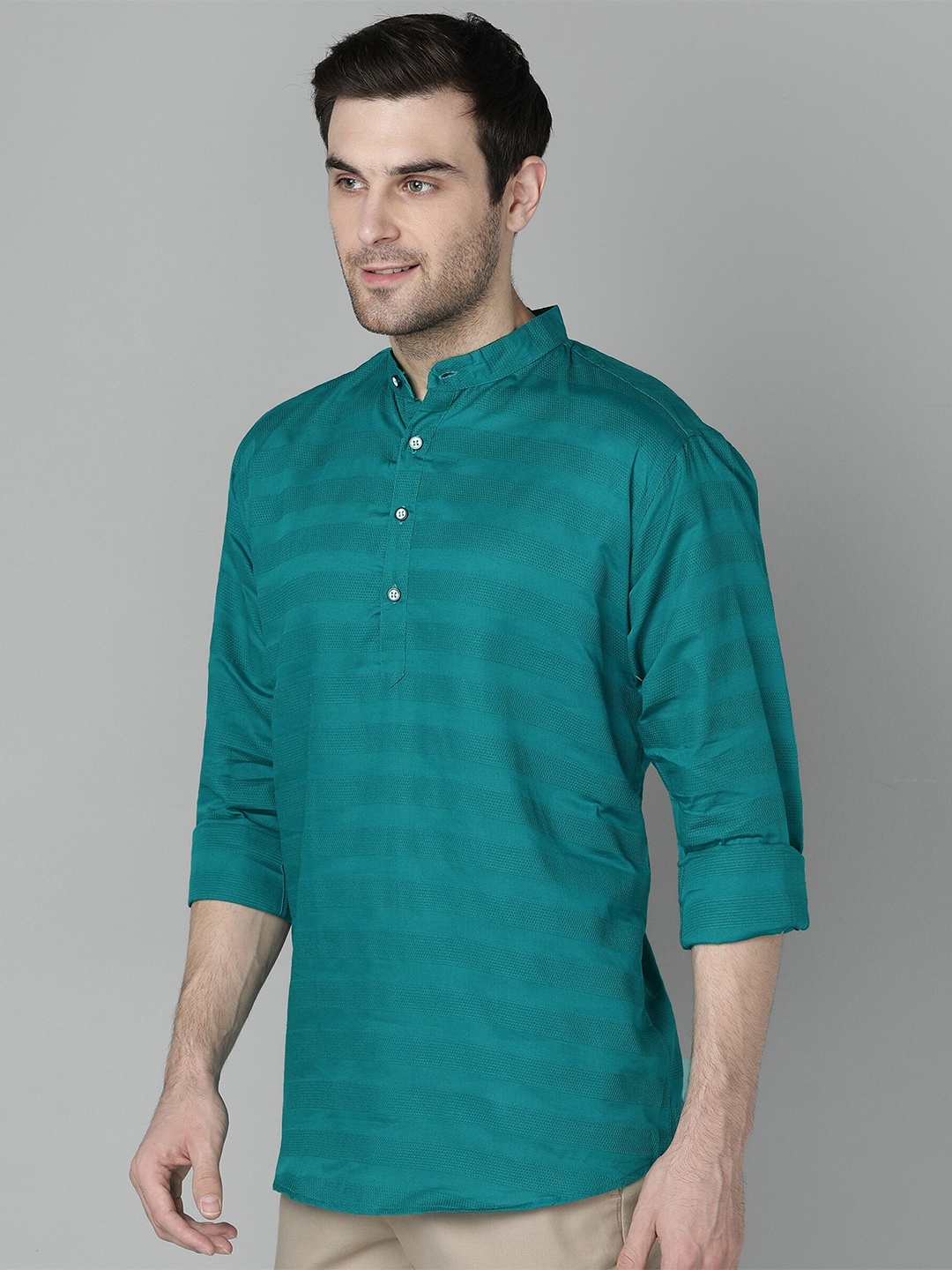 

FUBAR Slim Fit Horizontal Stripes Shirt, Green