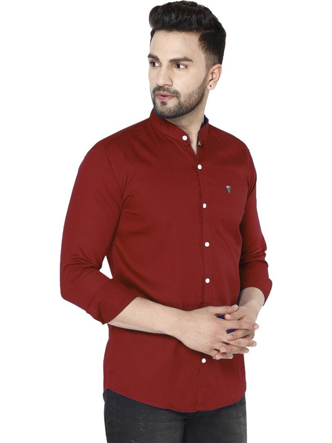 

FUBAR Men Maroon Slim Fit Opaque Casual Shirt