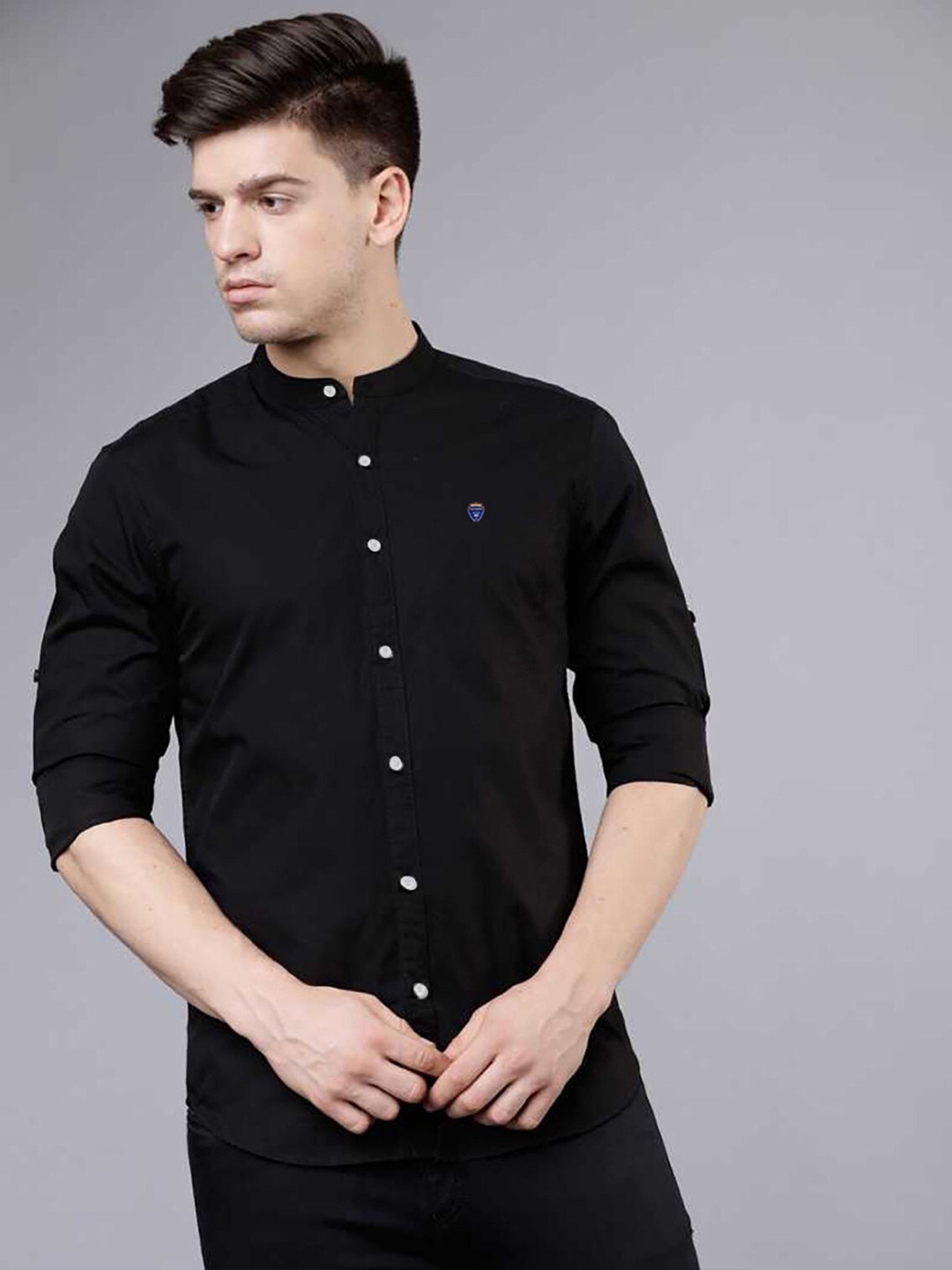 

FUBAR Men Black Slim Fit Opaque Casual Shirt