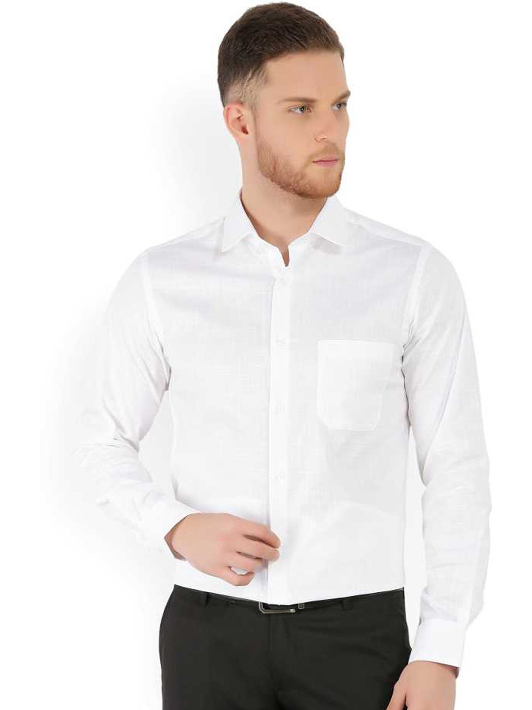 

FUBAR Slim Fit Spread Collar Formal Shirt, White