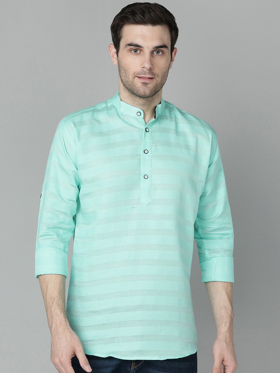 

FUBAR Striped Slim Fit Casual Shirt, Green