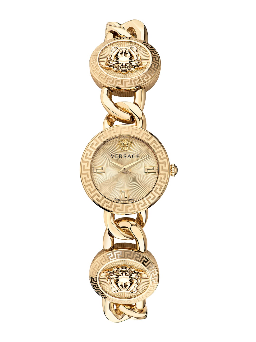 

Versace Women Water Resistance Swiss Made Stainless Steel Analogue Watch VE3C00222, Gold