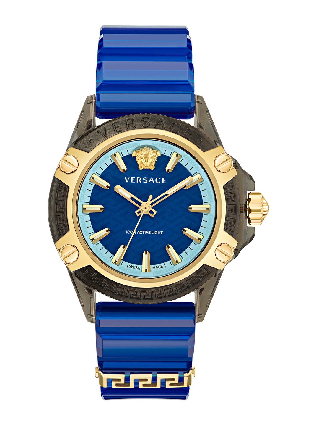 

Versace Unisex Water Resistance Swiss Made Analogue Watch VE6E00323, Blue