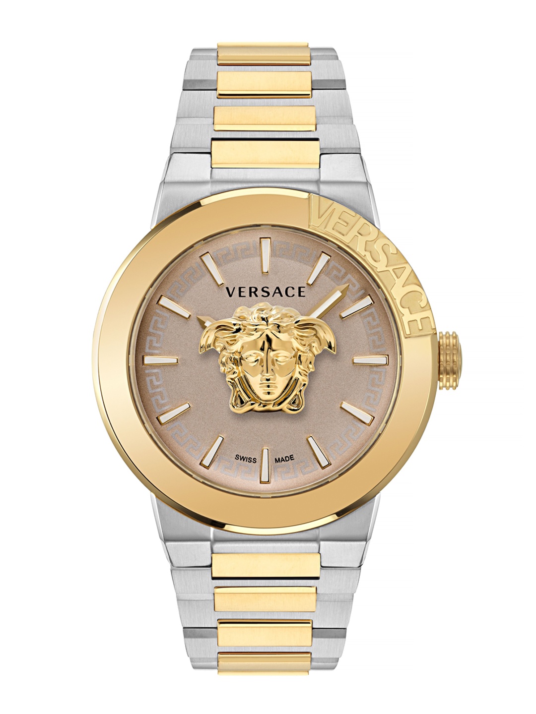 

Versace Men Textured Dial & Stainless Steel Straps Analogue Watch VE7E00423, Silver