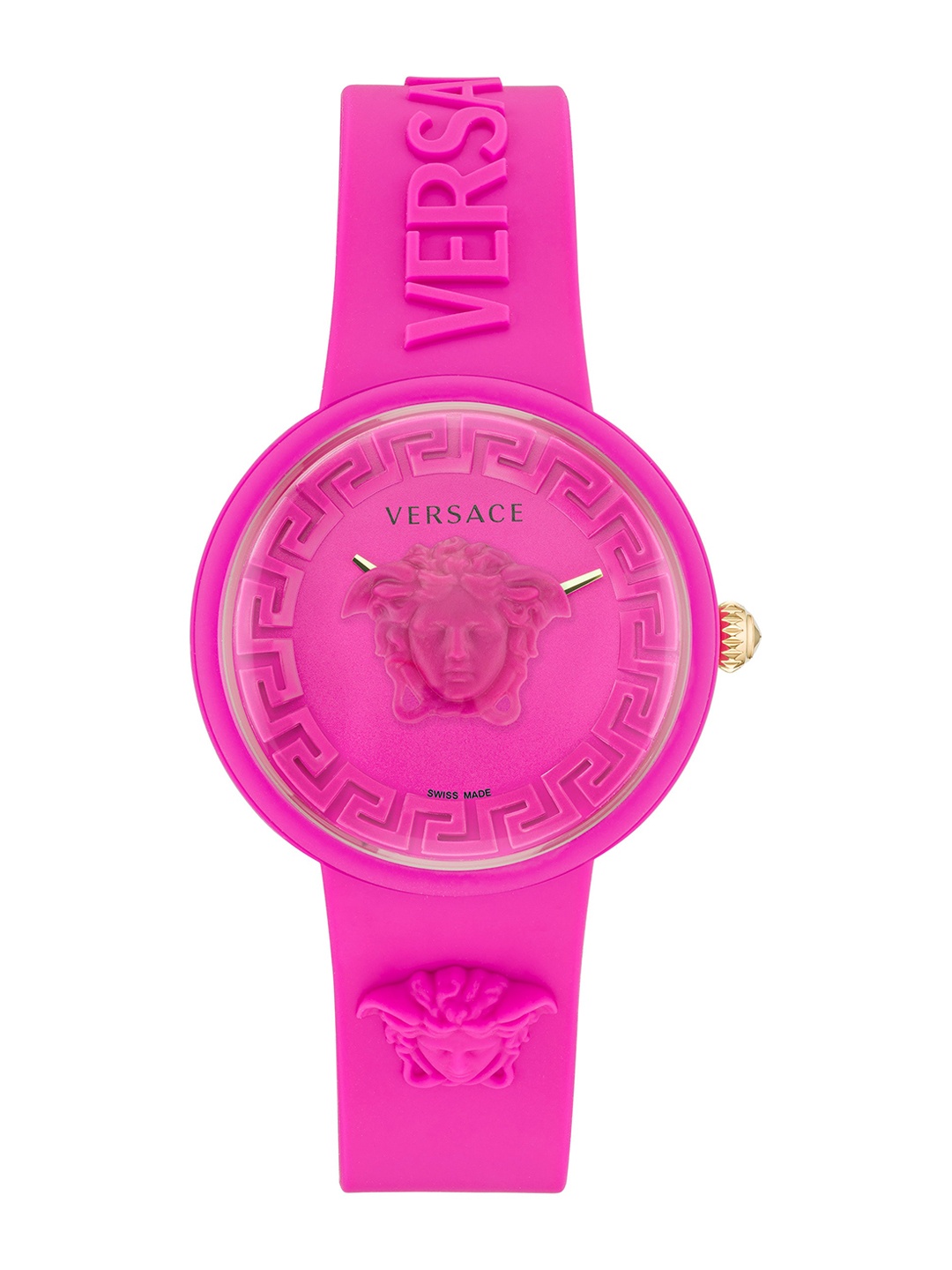 

Versace Women Round Dial Water Resistance Swiss Made Analogue Watch VE6G00323, Pink