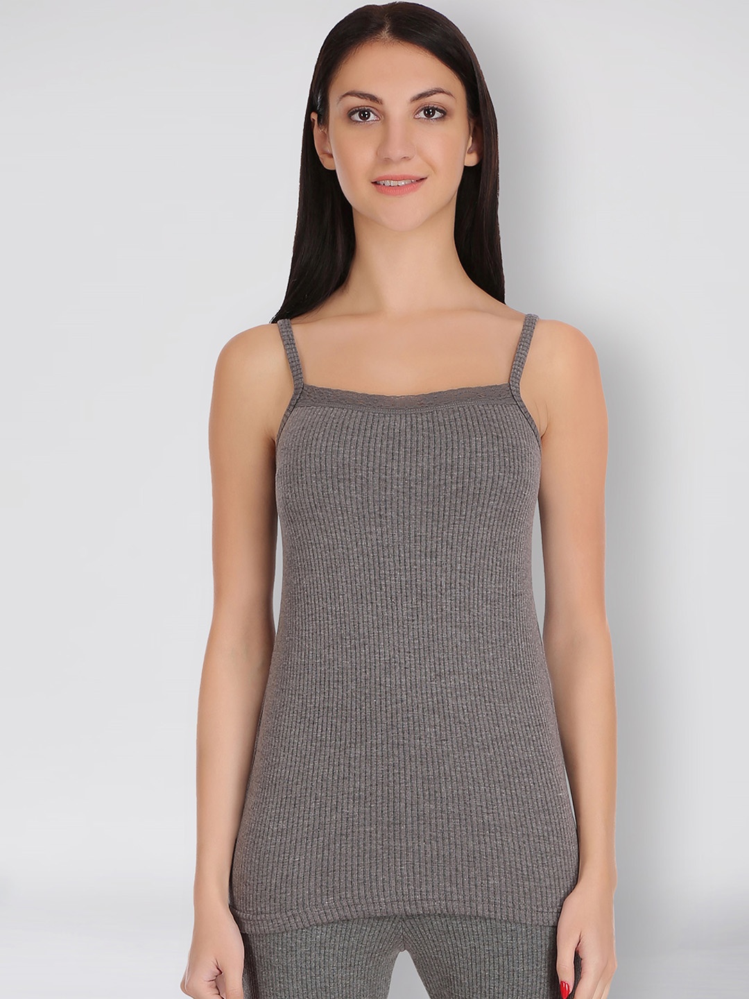 

SELFCARE Ribbed Thermal Top, Charcoal