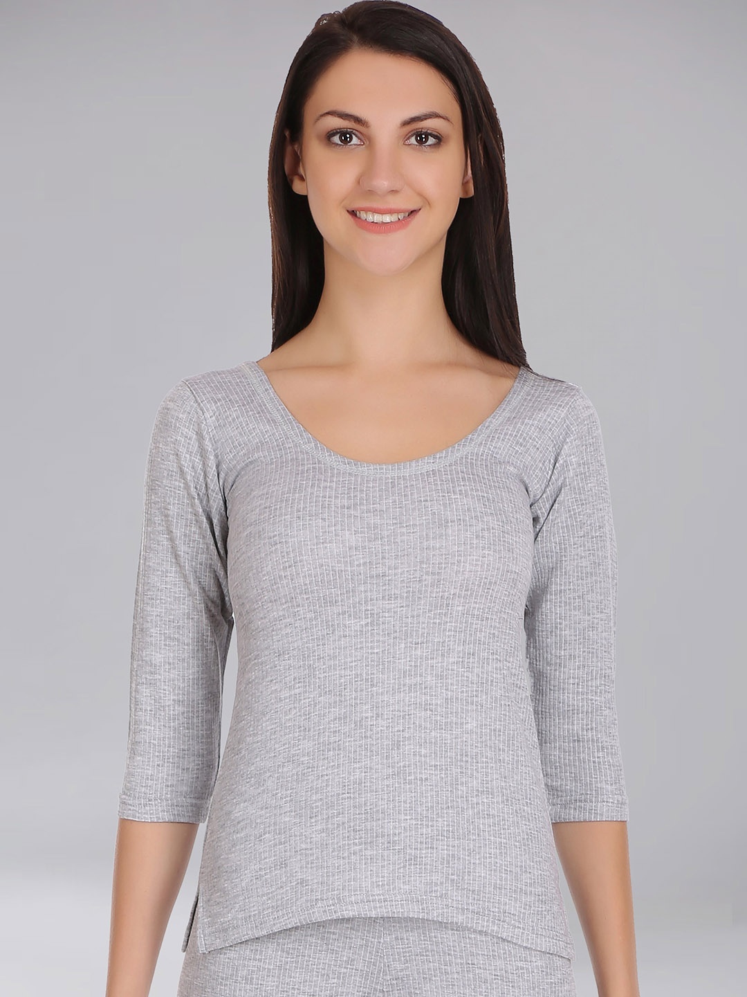

SELFCARE Ribbed Thermal Top, Grey