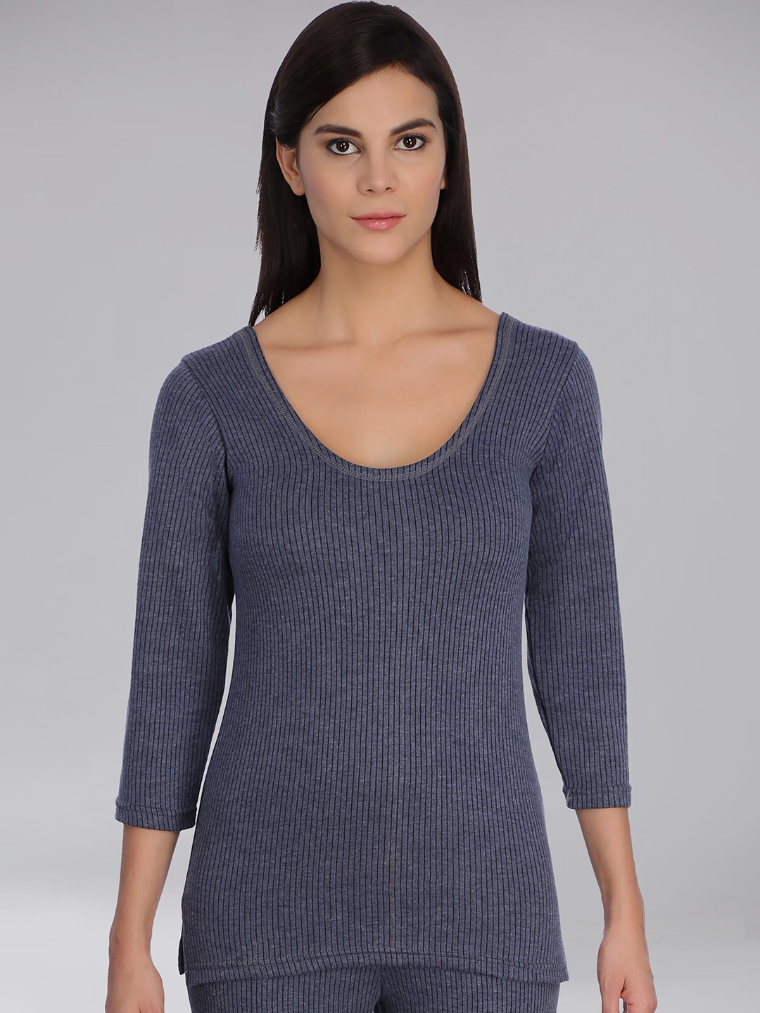 

SELFCARE Ribbed Thermal Top, Blue