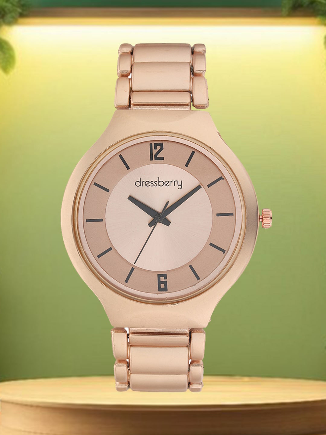 

DressBerry Women Dial & Rose Gold-Plated Analogue Watch HOBDB-115-NEW-RG-Rose
