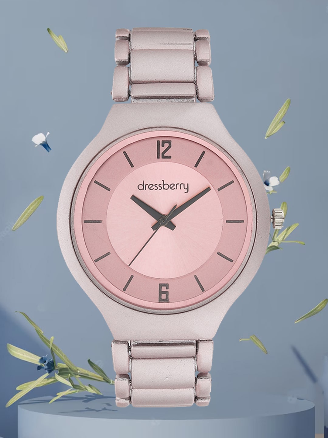 

DressBerry Women Bracelet Style Straps Analogue Watch HOBDB-115-NEW-PRG, Pink