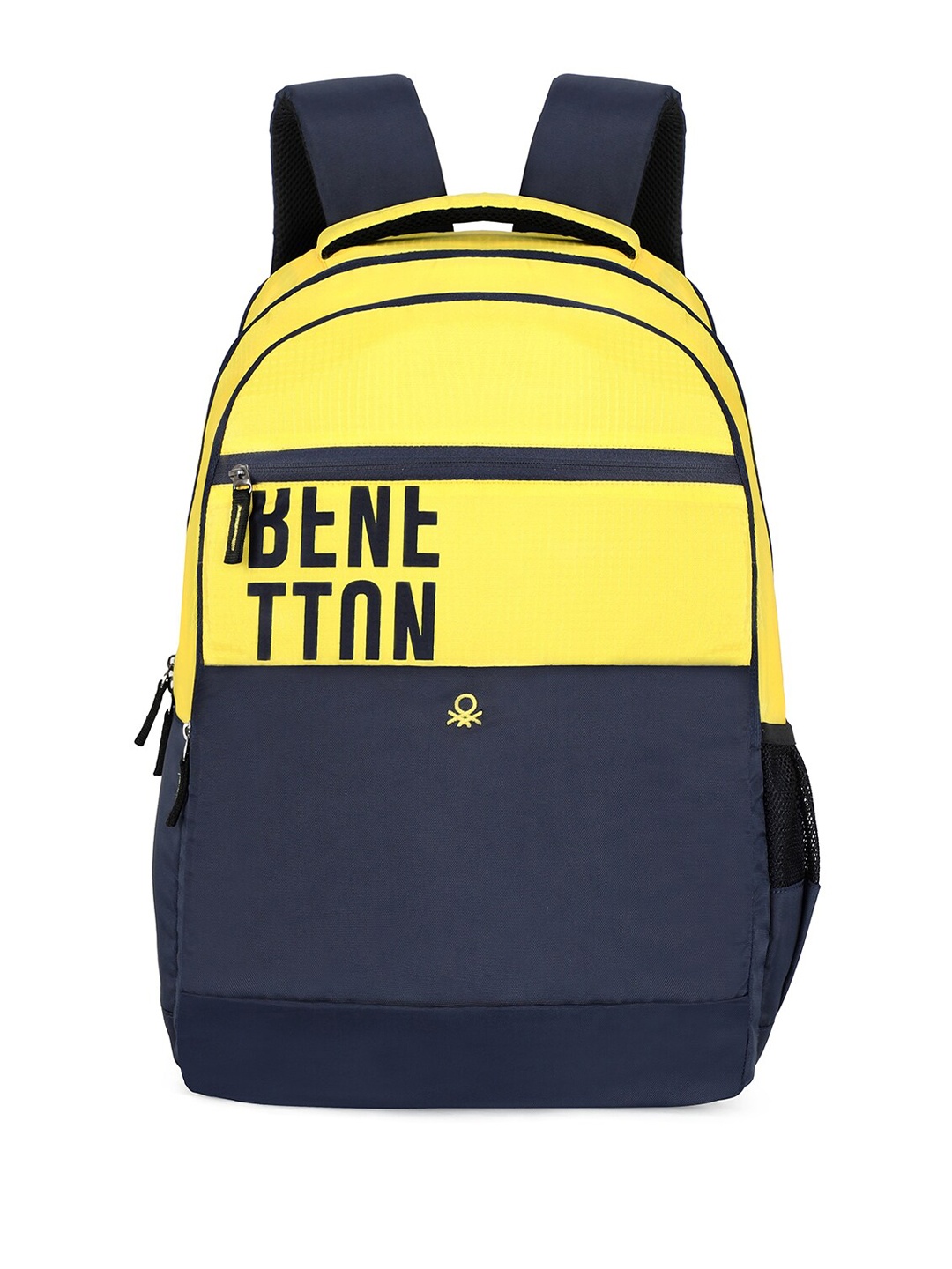 

United Colors of Benetton Unisex Typography Printed Backpack, Yellow