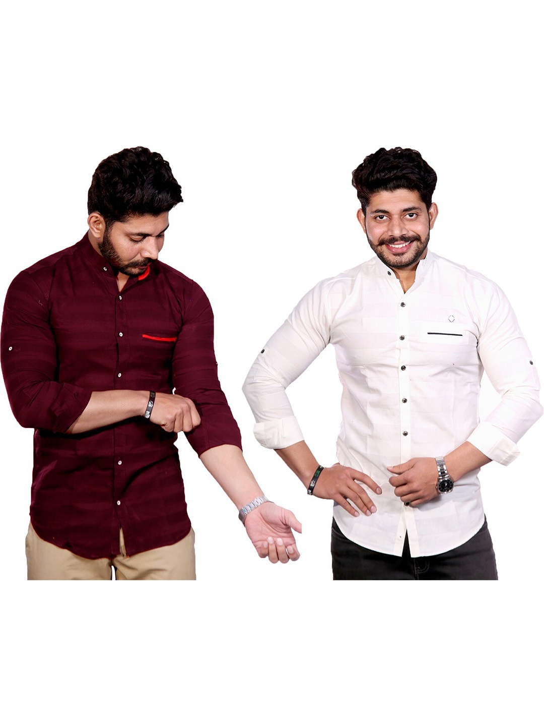 

FUBAR Men White Slim Fit Opaque Casual Shirt