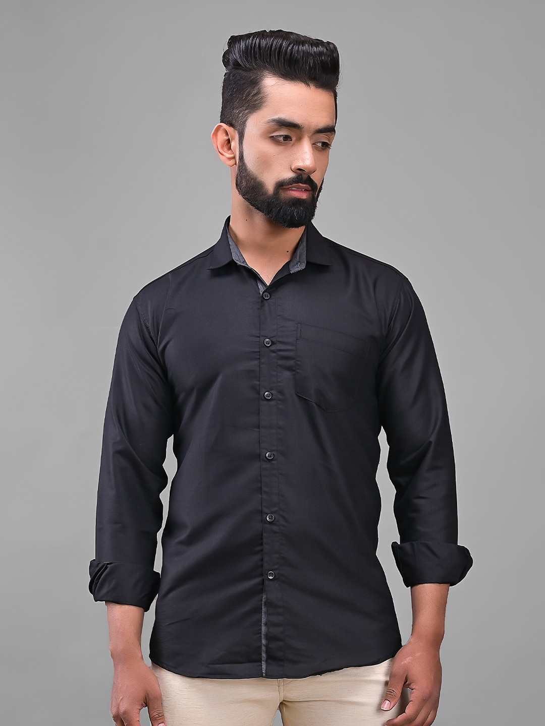 

FUBAR Slim Fit Casual Shirt, Black