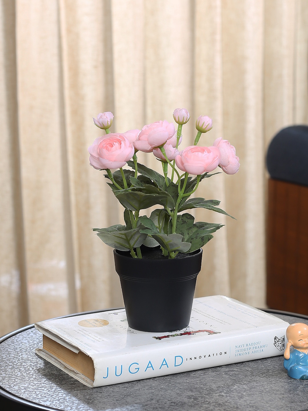 

Fourwalls Pink & Green Artificial Plant With Pot
