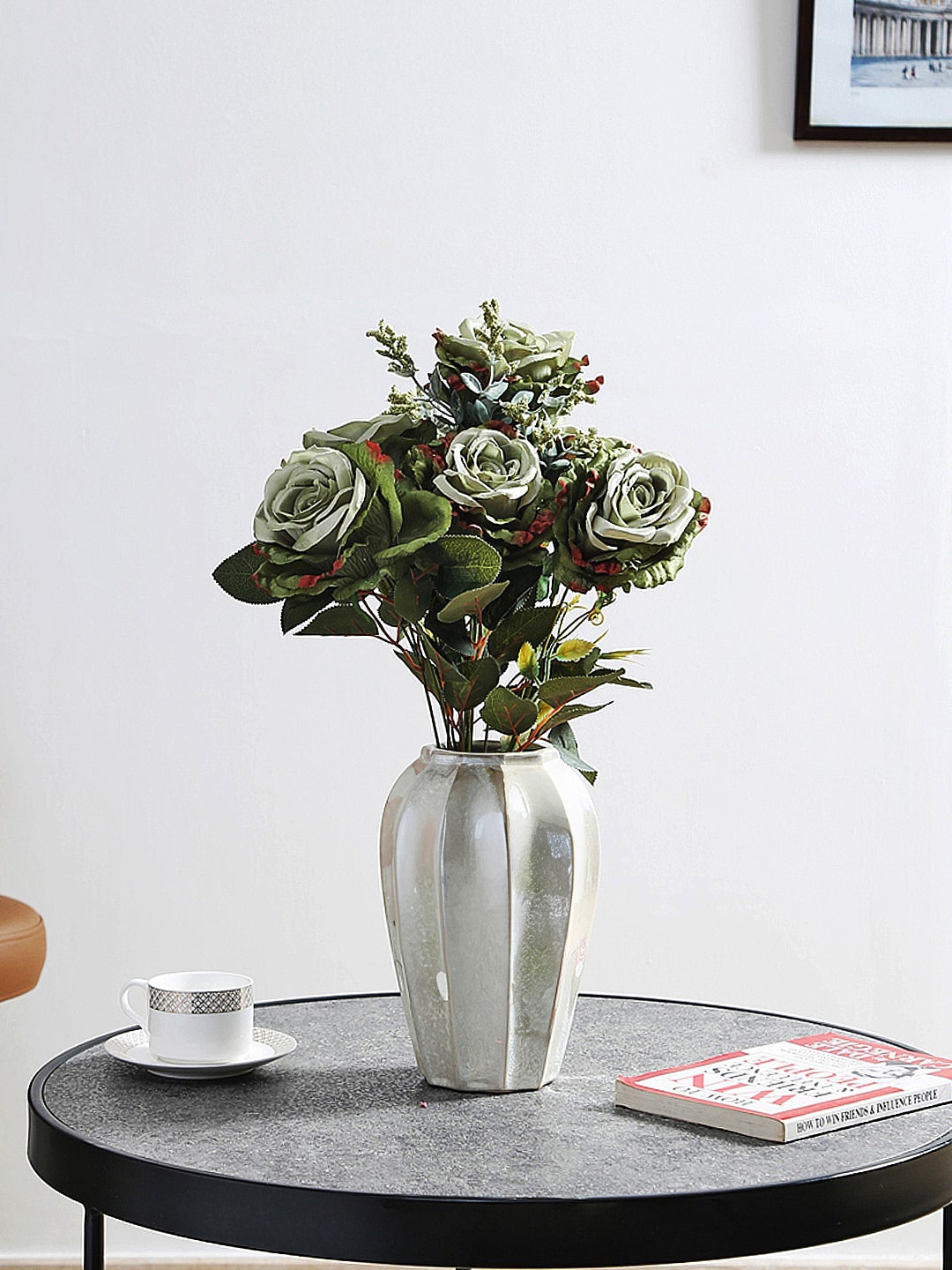 

Fourwalls Green Rose Flower Plant With Pot