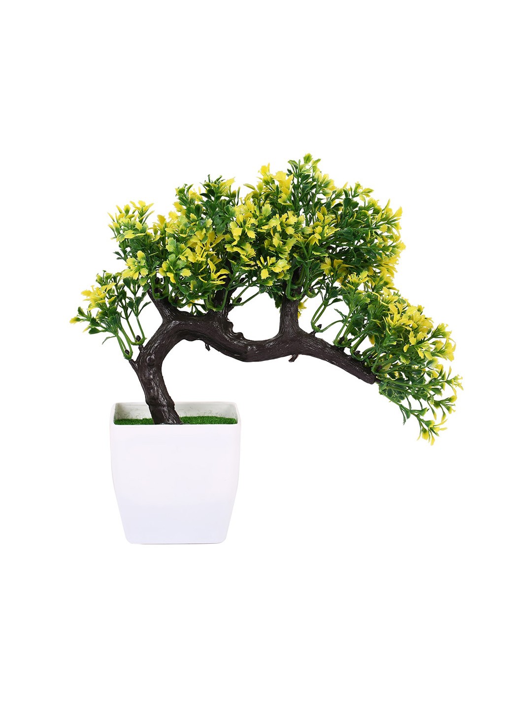 

Fourwalls Yellow Bonsai Plant With Plastic Pot