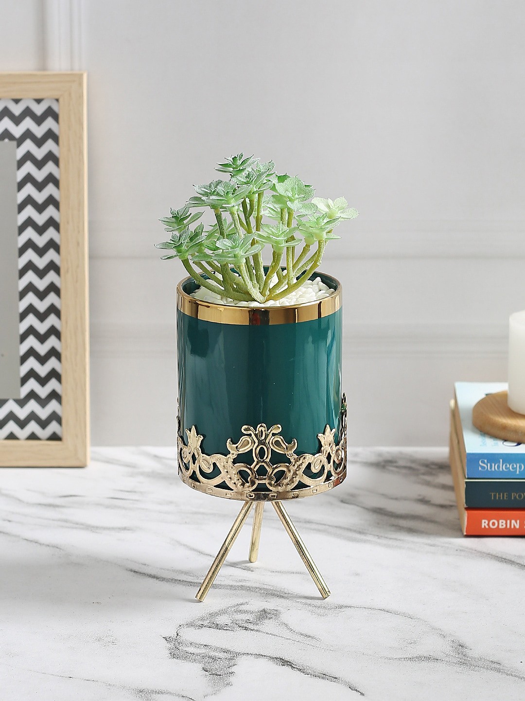 

Fourwalls Plant with Ceramic Pot, Green