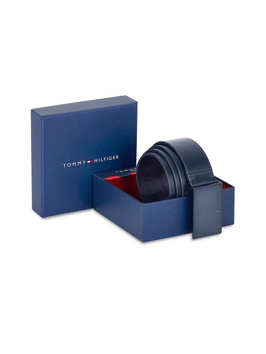 

Tommy Hilfiger Men Formal Leather Belt, Navy blue