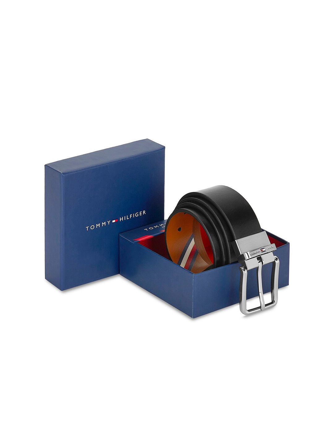 

Tommy Hilfiger Men Leather Reversible Formal Belt, Black