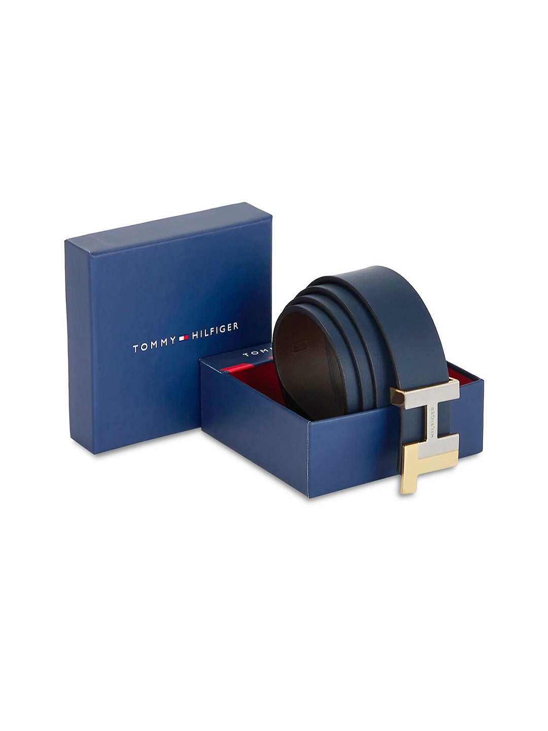 

Tommy Hilfiger Men Leather Reversible Formal Belt, Navy blue