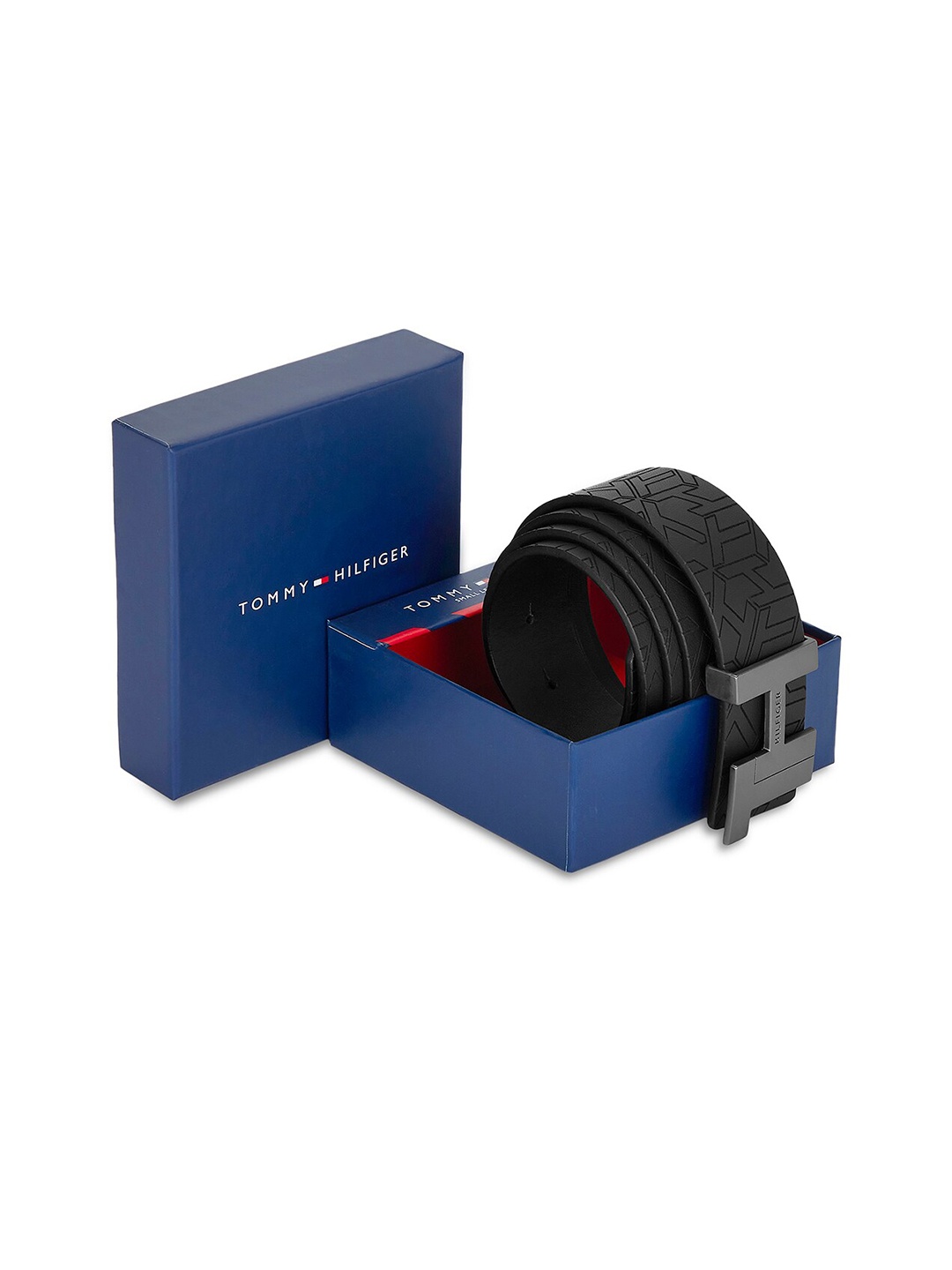 

Tommy Hilfiger Men Textured Reversible Leather Belt, Black