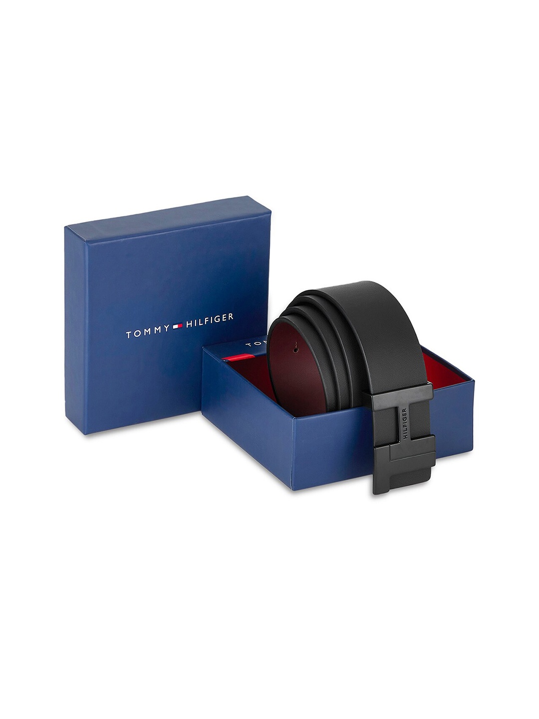 

Tommy Hilfiger Men Leather Reversible Formal Belt, Black