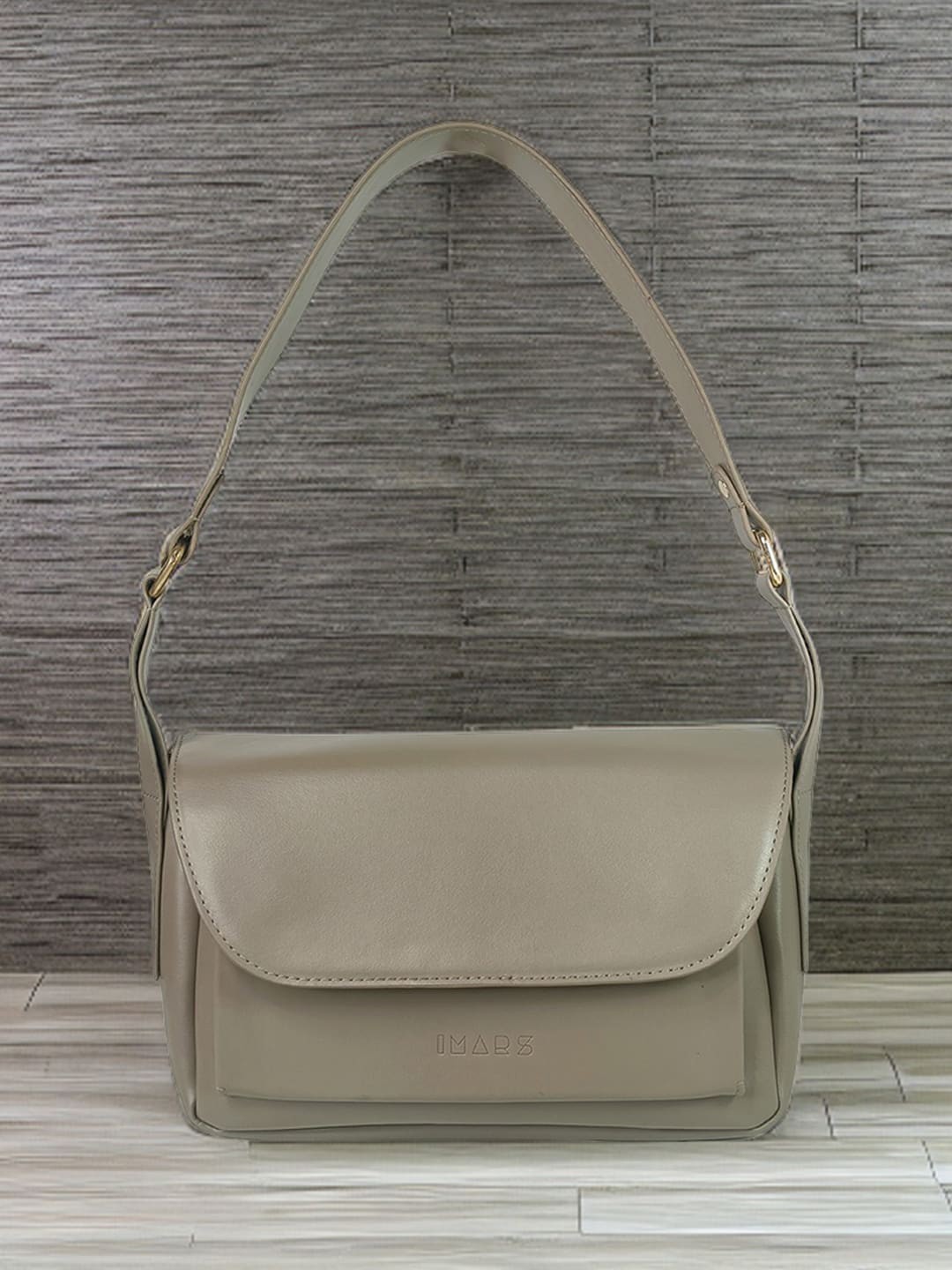 

IMARS Textured Structured Handheld Bag, Brown