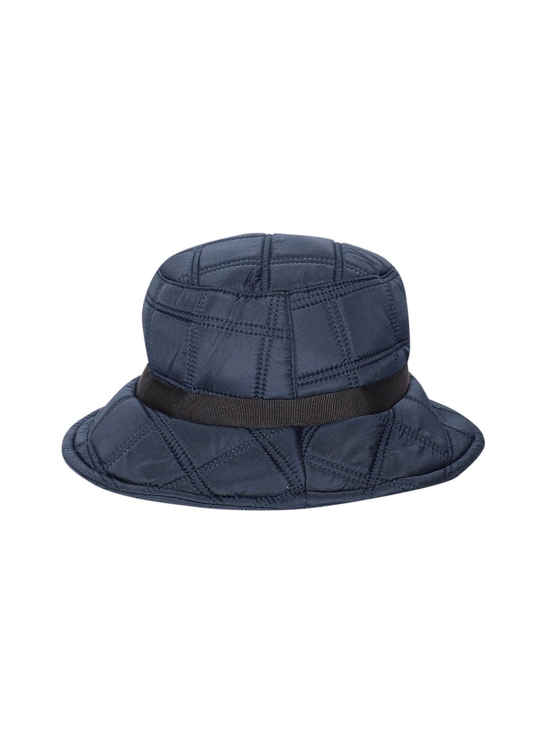 

boohooMAN Men Padded Quilted Bucket Hat, Navy blue