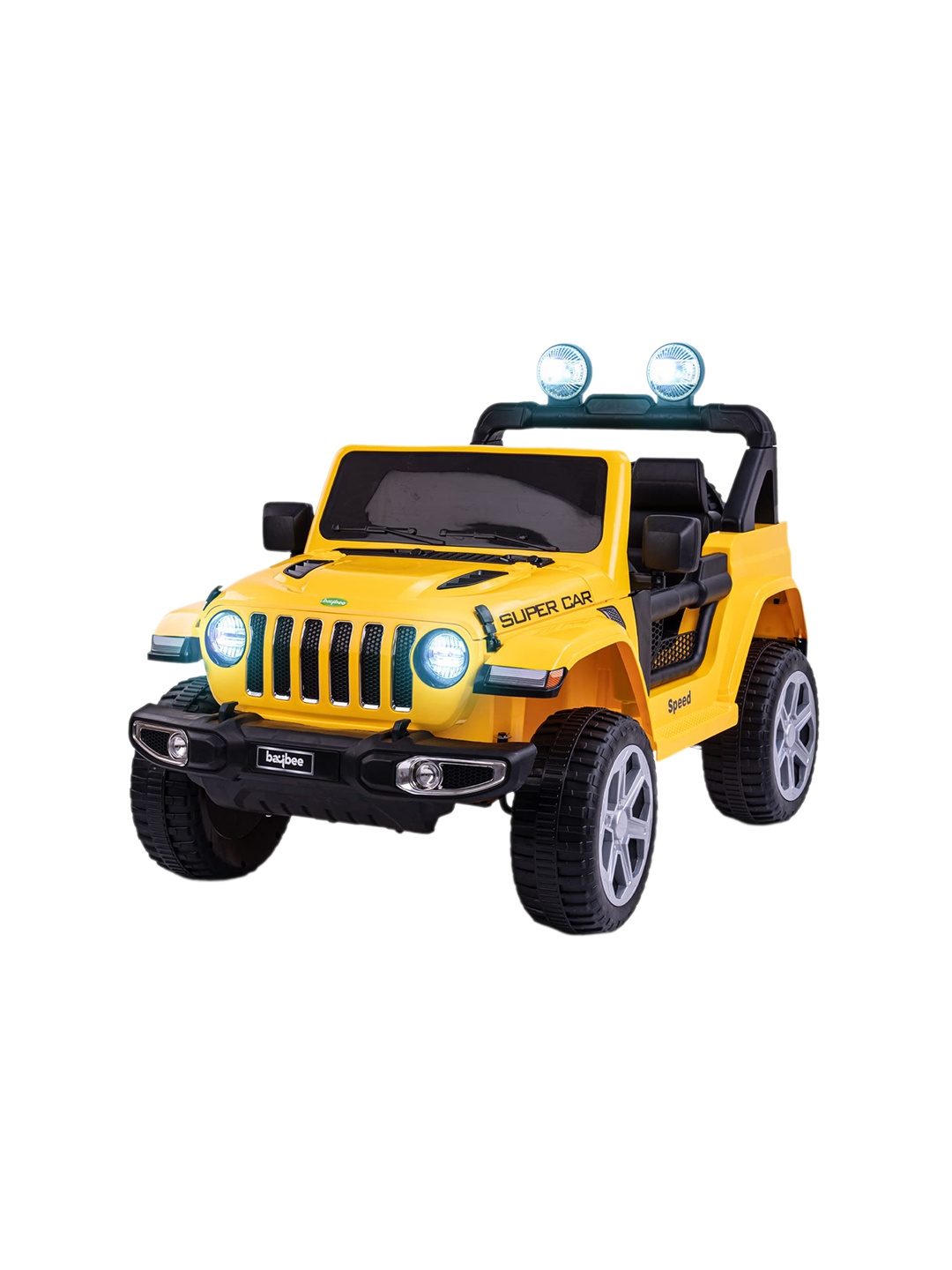 

BAYBEE Kids Rechargeable Battery Operated Ride On Jeep, Yellow