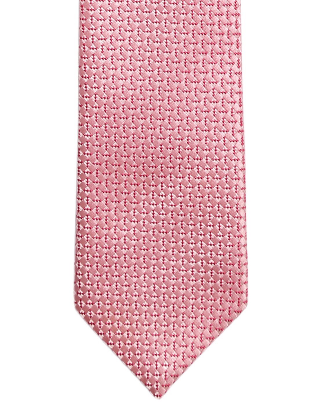 

Alvaro Castagnino Pink Woven Design Skinny Tie